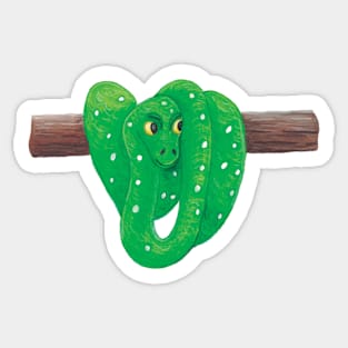 Green Tree Python Sticker